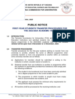 Public Notice - Transfer November 2023