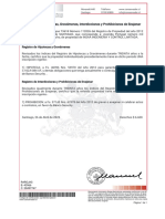 Ejemplo de Certificado de Hipotecas y Gravámenes Emitido Por El Conservador de Bienes Raices