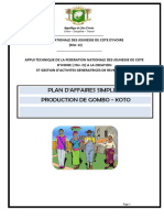 Plan D'affaire Simplifié - Production de Gombo - Coted'Ivoire