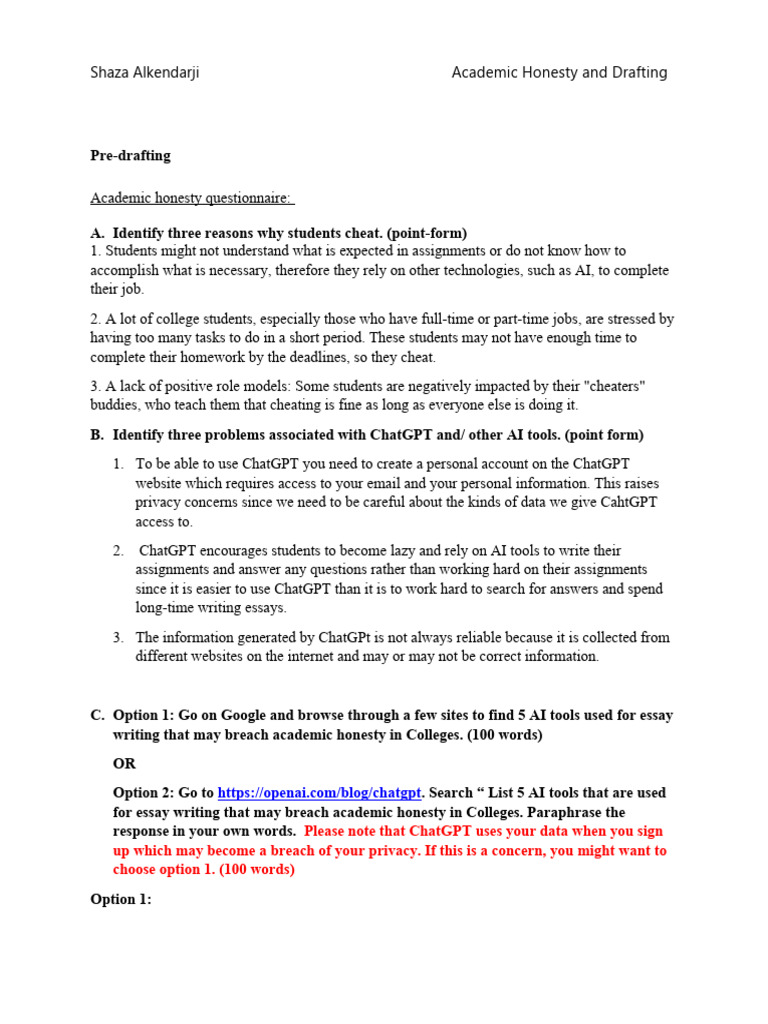 shaza-alkendarji-academic-honesty-and-drafting-pdf-cost-of-living