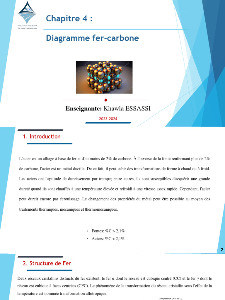 Diagramme Fer-Carbone et Perlite | PDF | Acier | Fonte (métallurgie)
