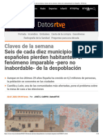 Claves de La Semana - Claves de La Semana - Datos de La Despoblación en España - RTVE - Es