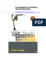 Criminal Investigation 3rd Edition Brandl Test Bank