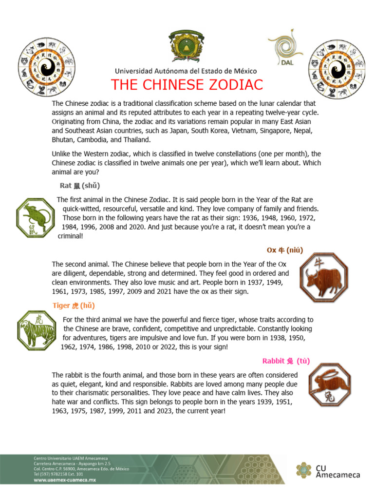 Chinese Zodiac | PDF | Chinese Zodiac | Astrology, image size:768x1024
