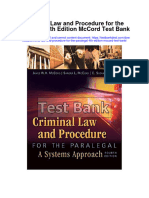 Criminal Law and Procedure For The Paralegal 4th Edition Mccord Test Bank