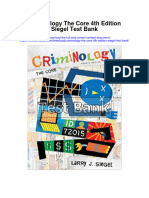 Criminology The Core 4th Edition Siegel Test Bank