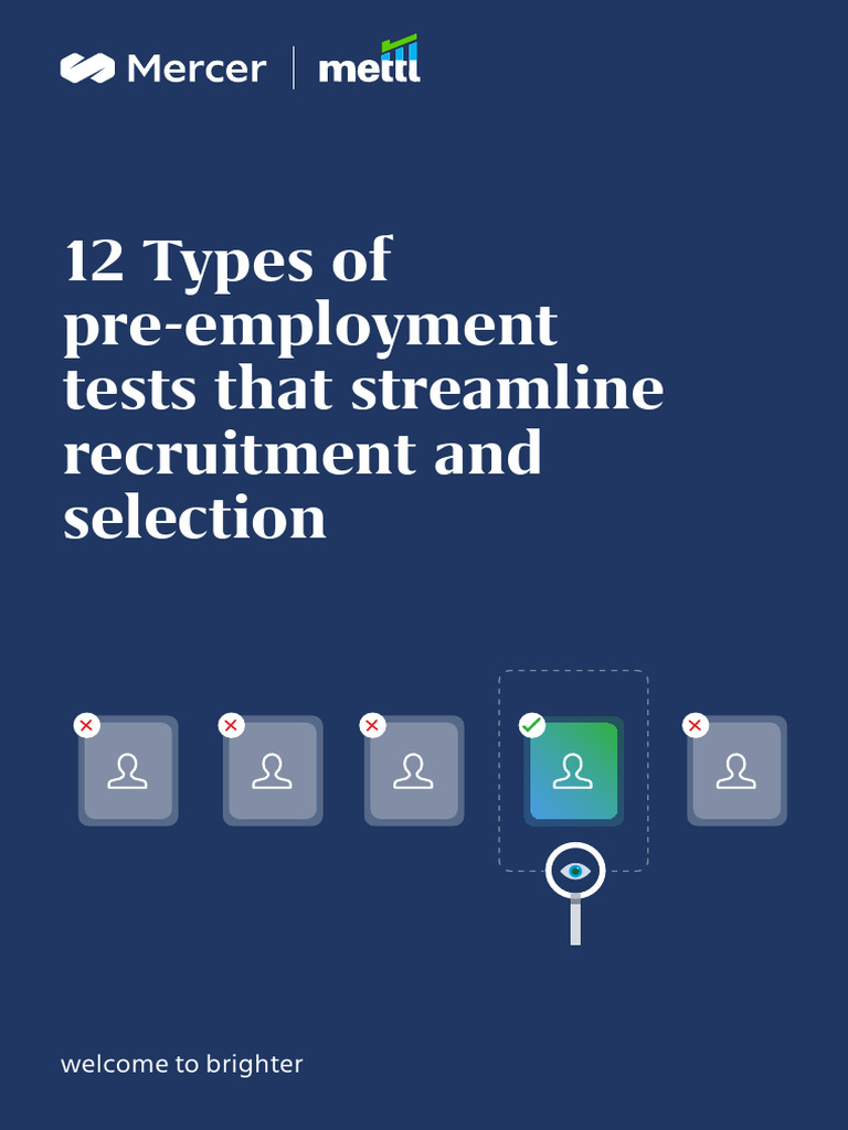 12 Pre-Employment Tests For 2023 | PDF | Drug Test | Substance Abuse