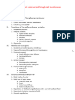 Transport of Substances Through Cell Membranes