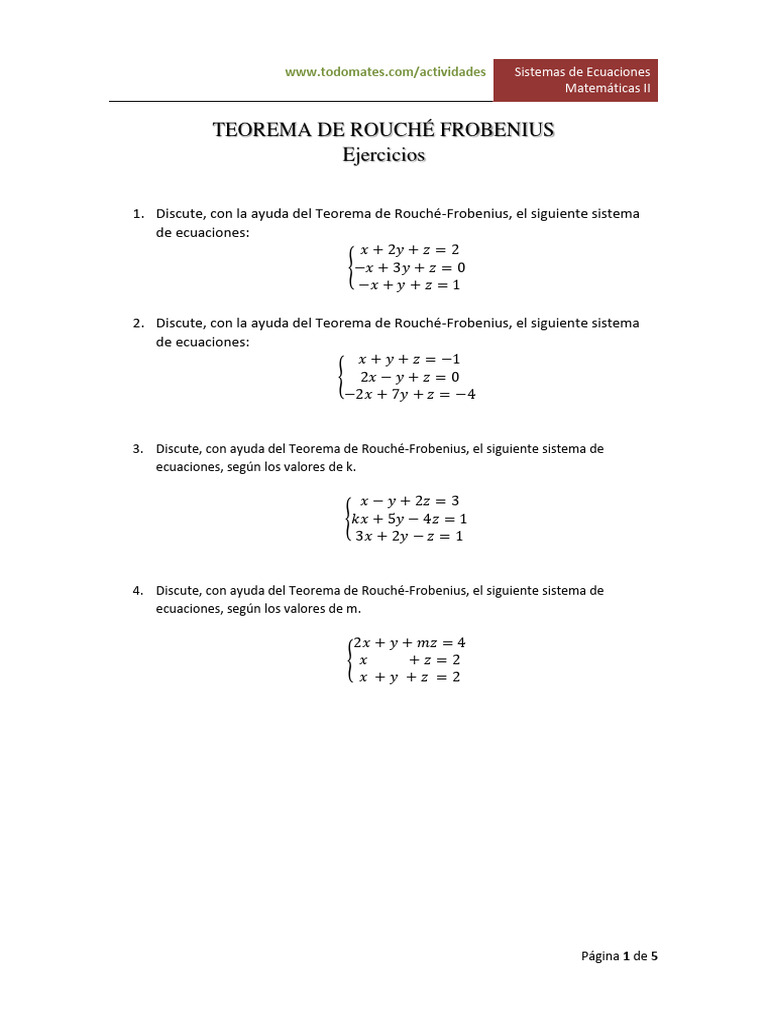Teorema de rouch frobenius ejercicios pdf an lisis num rico