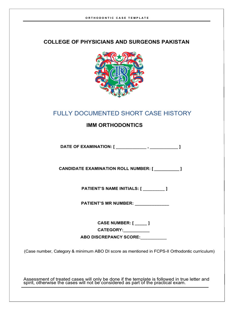 Orthodontic Case Presentation Template | PDF | Orthodontics | Tooth
