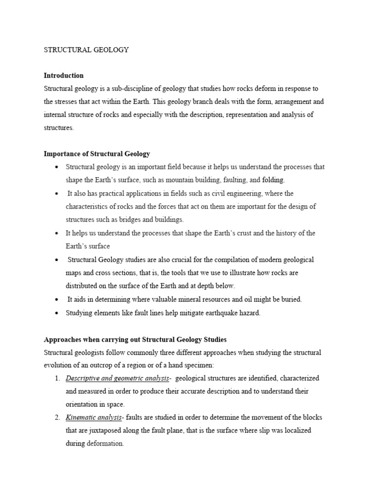 Structural Geology Presentation-1 | PDF | Fault (Geology) | Plasticity