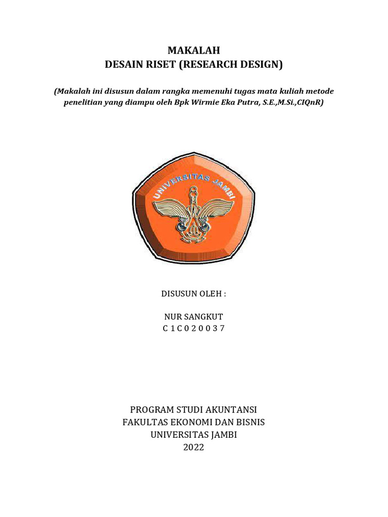Definisi dan Pentingnya Desain Riset | PDF | Karier & Perkembangan