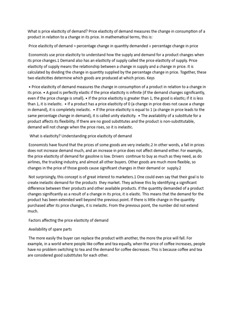 what-is-price-elasticity-of-demand-pdf-elasticity-economics-demand
