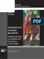 ZWODniCZY OGRÓD BłĘDÓW Piśmiennictwo Alchemiczne Do Końca XViii Wieku