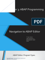 Chapter 3 ABAP Editor (Write Statement and Elementary Data Types)