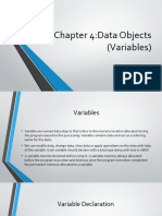 Chapter 4 (Data Objects Variables)