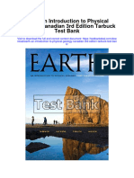 Earth An Introduction To Physical Geology Canadian 3rd Edition Tarbuck Test Bank