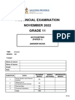GR 11 Accounting P1 (English) November 2022 Answer Book