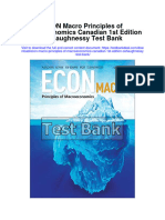 Econ Macro Principles of Macroeconomics Canadian 1st Edition Oshaughnessy Test Bank