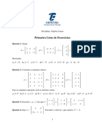 Lista de Exercícios