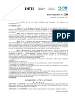 Disposicion-120-16 Documento Marco Sobre La INVESTIGACION