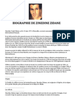 Biographie de Zinedine Zidane