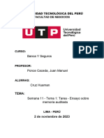 Semana 11 - Tema 1 - Tarea - Ensayo Sobre Memoria Auditada