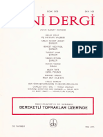 Yeni Dergi Yıl 1973 Sayı 100 Ocak 1973 Bereketli Topraklar Üzerinde İnceleme - - 7487Й5