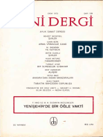 Yeni Dergi Yıl 1973 Sayı 109 Ekim 1973 Yenişehir'de Bir Öğle Vakti Üzerine - - 54Апр0