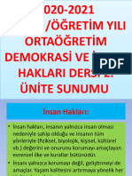 Demokrasi̇ Ve İnsan Haklari 2. Üni̇te Sunum