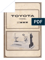 Toyota Model 5000 Sewing Machine Manual