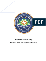 Brenham ISD Library Policies and Procedures Manual