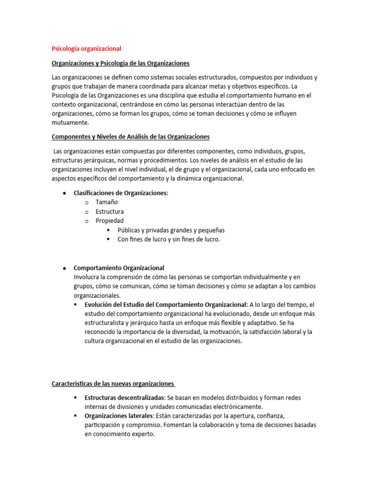 Mapa Mental Organizacional | PDF | Psicología industrial y ...