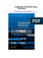 Employment Relations 4th Edition Bray Test Bank