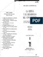 La Crítica y El Desarrollo Del Conocimiento