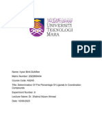 Determination of The Percentage of Ligands in Coordination Compound