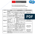 Actividades de La Semana de La Educación Religiosa 2023