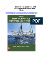 Essential Statistics in Business and Economics 3rd Edition Doane Test Bank