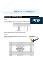Statistiques Exercices D Application