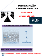 Dissertação Argumentativa: Prof° Erick Aprova São Luís