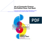 Essentials of Corporate Finance Australia 2nd Edition Ross Test Bank