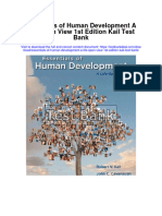 Essentials of Human Development A Life Span View 1st Edition Kail Test Bank