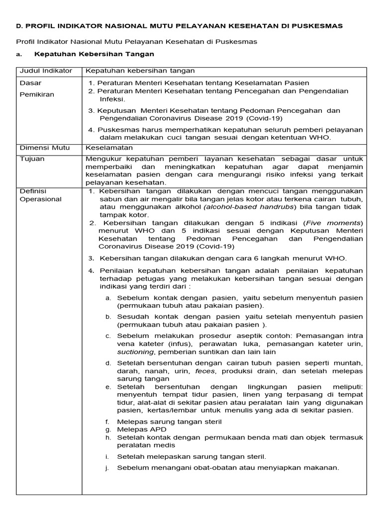 Profil Indikator Mutu INM | PDF | Sains & Matematika