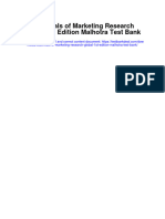 Essentials of Marketing Research Global 1st Edition Malhotra Test Bank