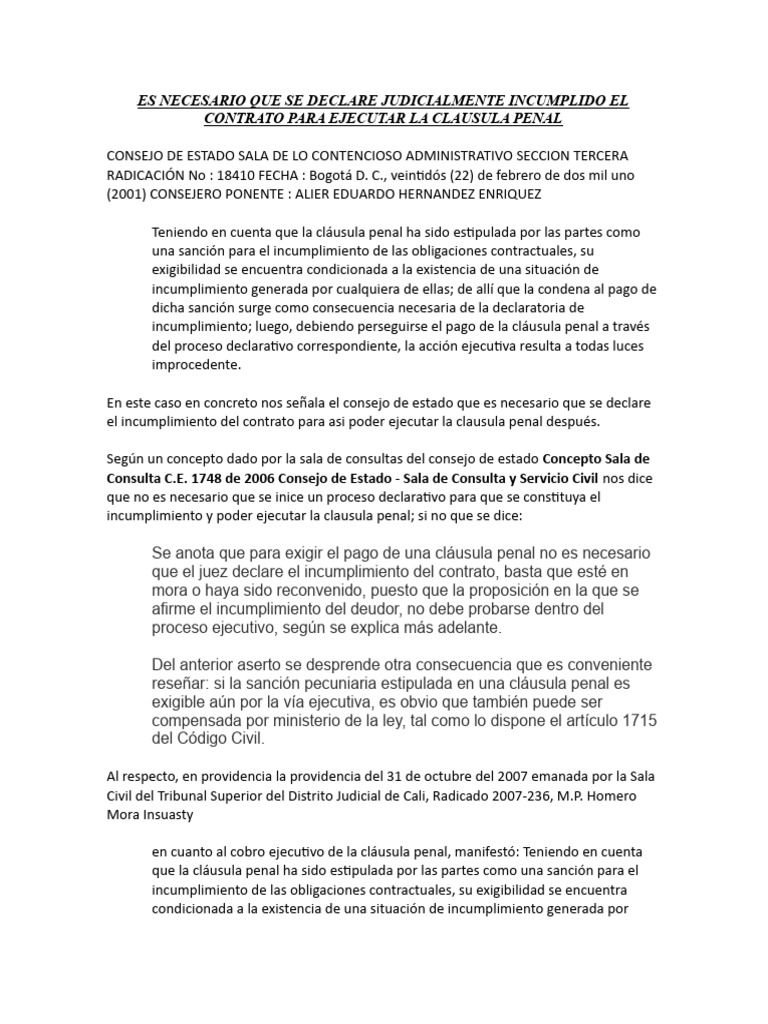 Clausula Penal | PDF | Gobierno | Justicia
