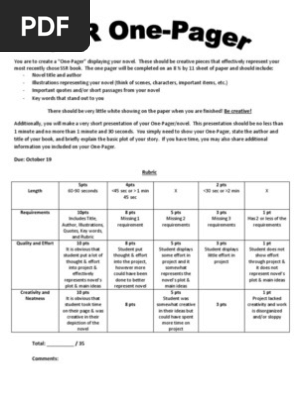 One-Pager