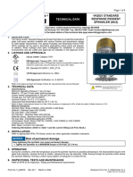Vk2021 Standard Response Pendent Sprinkler (K8.0) : Technical Data