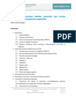 Texto Explicativo, Vacunas en Personas Adultas, Personas Que Cursan Embarazo y en Situaciones Especiales - Dra. Flores Sahagún