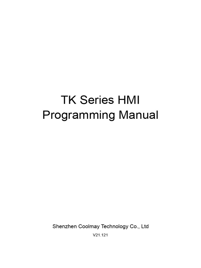 TK Series HMI Programming Guide | PDF | Window (Computing) | Computing