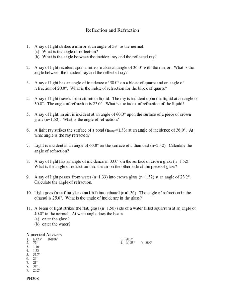 Reflection and Refraction | PDF | Art